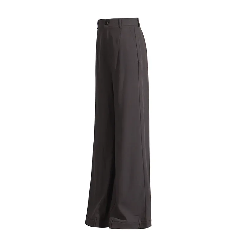 Fashionable High Waist Slim Fit Solid Color Commute Style Suit Pants Women Casual Summer Long Trousers Elegant Business Wear display picture 4