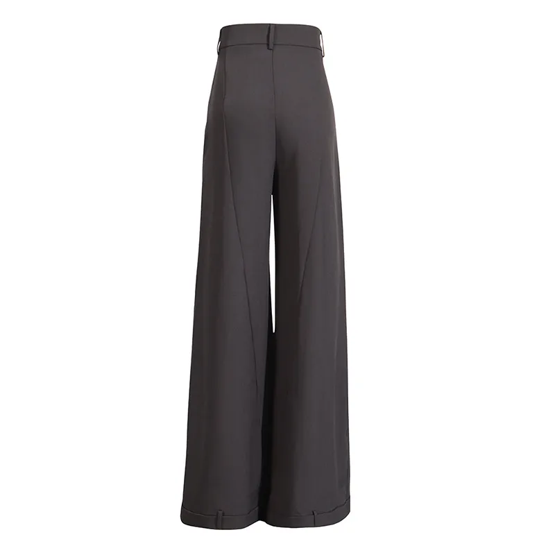 Fashionable High Waist Slim Fit Solid Color Commute Style Suit Pants Women Casual Summer Long Trousers Elegant Business Wear display picture 5