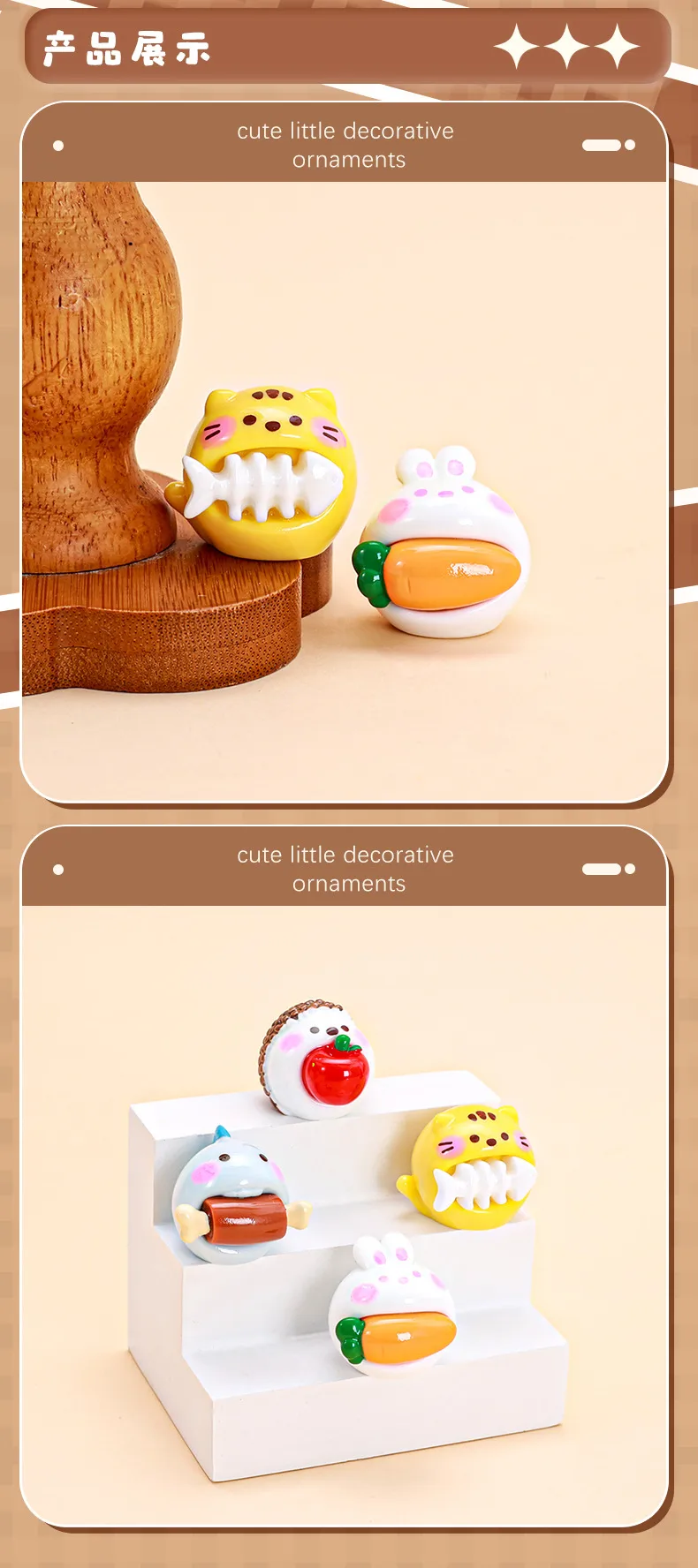 Cute Resin Keychain Toy Greedy Small Animal Doll Table Decoration Blind Bag Matching Game Wedding Birthday Graduation Gift display picture 4