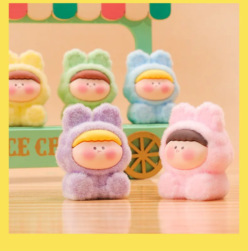 Mini Cute Flocking Lilisi Plush Toy Key Chain Table Decoration Small Gift Resin Artware Cartoon Style Christmas Valentine's Day Gift display picture 4