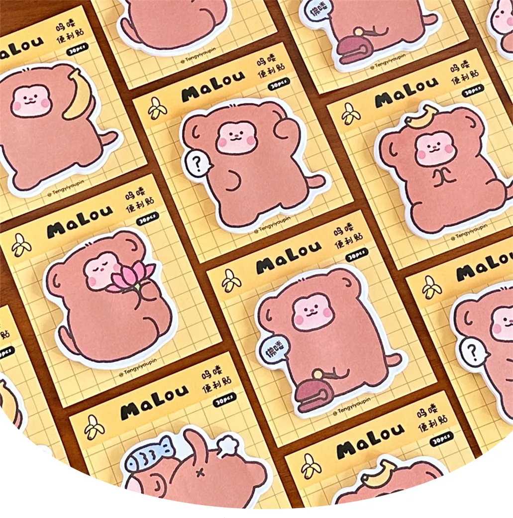 Tengyi Original Cute Sticky Note Girly Heart Office Memo Message-Leaving Sticky Note Learning Notebook Stickers New display picture 1