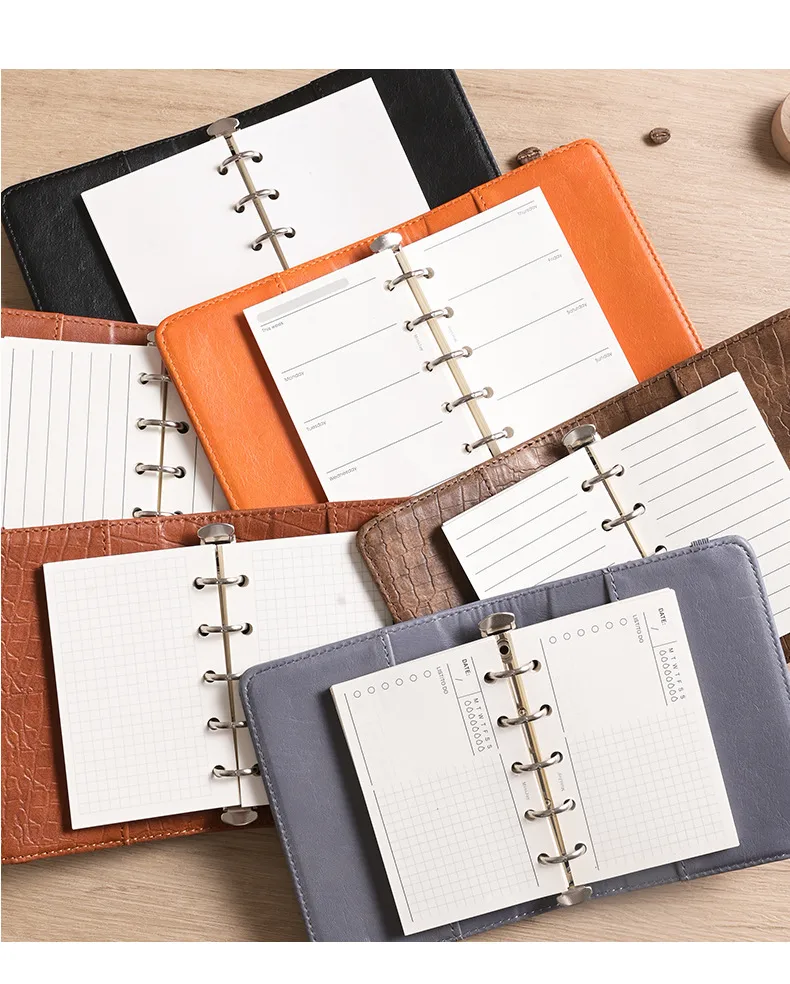 Portable Mini Leather A8 Refillable Notebook With Replaceable Inner Pages M5 Travel Diary Book Pocket Size Portable Notebook display picture 1
