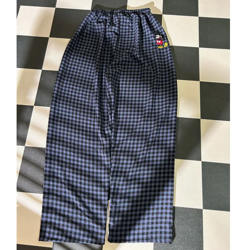 Fashion Style Women's Summer Pajamas Short-Sleeved Casual Plaid Pants Home Wear Two-Piece Set Breathable Comfortable Trueran Blend display picture 19