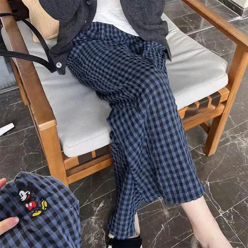 Fashion Style Women's Summer Pajamas Short-Sleeved Casual Plaid Pants Home Wear Two-Piece Set Breathable Comfortable Trueran Blend display picture 20