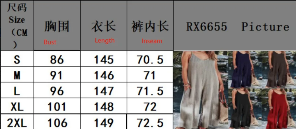 Summer  Women's One-Piece Suit Backless Solid Color Sexy European Trousers Casual Loose Cotton Fabric display picture 30