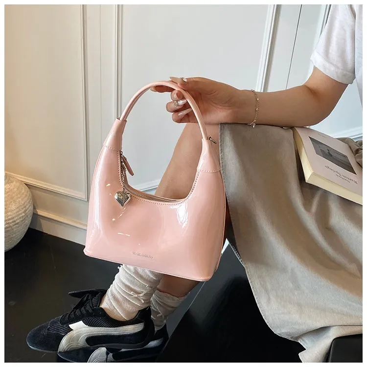 Casual Fashion Underarm Bag Single Shoulder Bag Dumpling Shape Pure Color Artificial Leather Street Style High Street For Women display picture 9