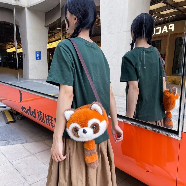 Cartoon Animal Single Shoulder Bag Children's Plush Round Shape Casual Holiday Zipper Closure Crossbody Bag All Seasons Cute Style display picture 9