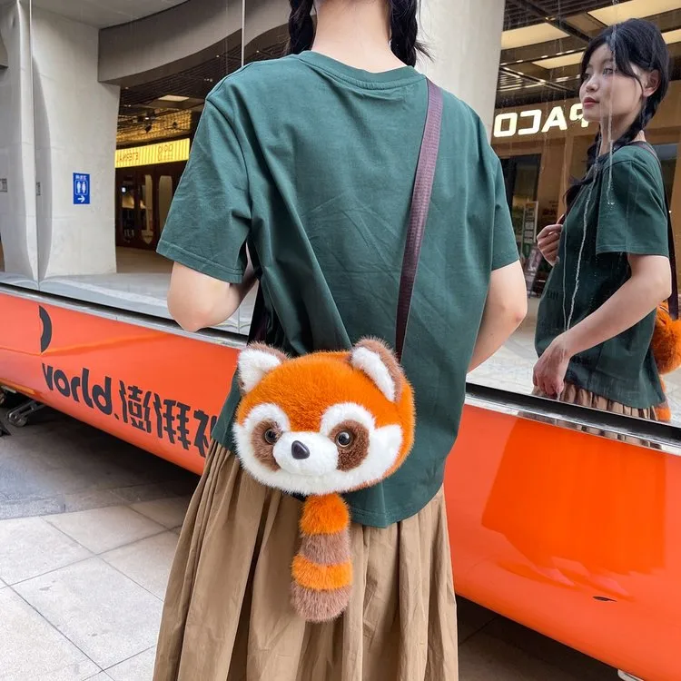 Cartoon Animal Single Shoulder Bag Children's Plush Round Shape Casual Holiday Zipper Closure Crossbody Bag All Seasons Cute Style display picture 16