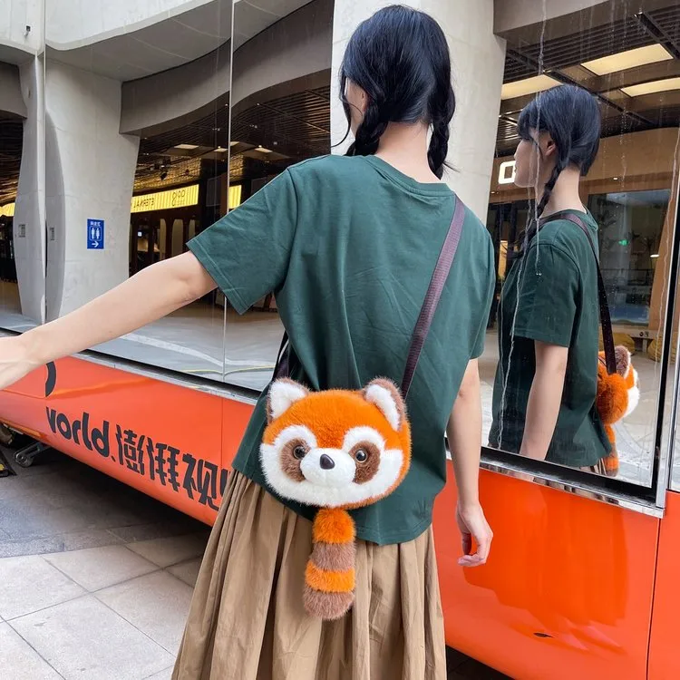 Cartoon Animal Single Shoulder Bag Children's Plush Round Shape Casual Holiday Zipper Closure Crossbody Bag All Seasons Cute Style display picture 18