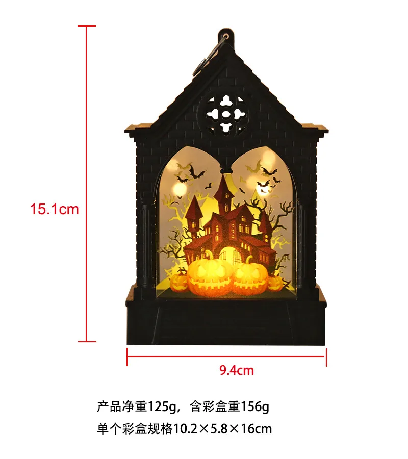 Halloween Decoration LED Lantern Electric Candle Lamp Holiday Atmosphere Decoration Table Decorations Plastic Glass Material display picture 1