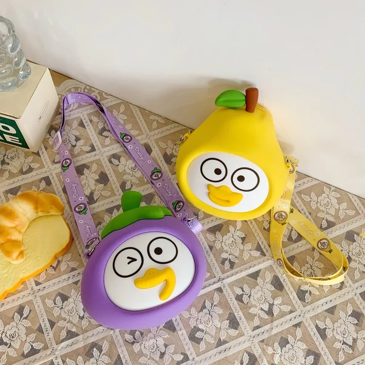 Children's Cartoon Fruit Crossbody Bag Silicone Shoulder Bag Zipper Closure Leisure Holiday Cute Style All Seasons Universal display picture 19