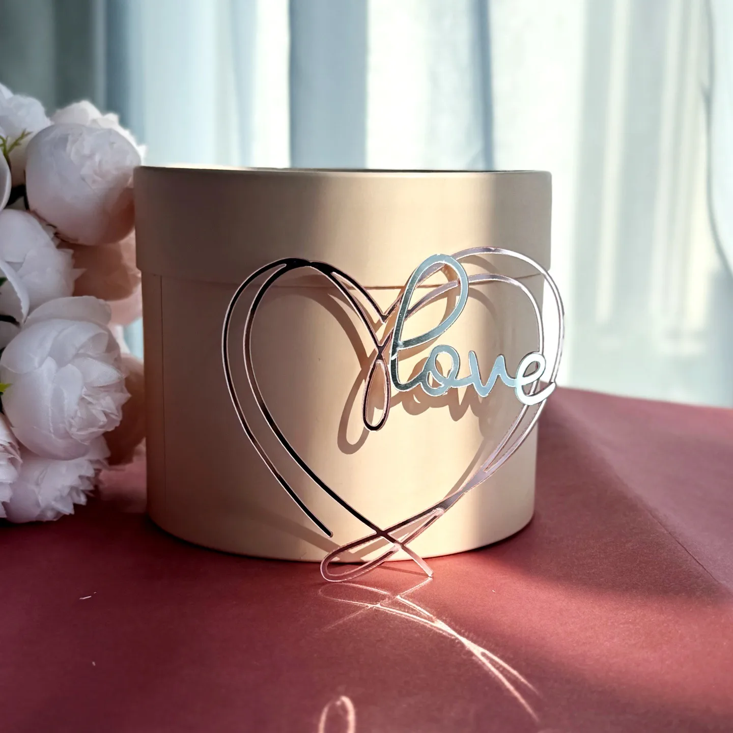 Valentine's Day Acrylic Cake Decoration Love Heart-Shaped Cake Decoration Ins Style Plastic Material Holiday Theme Happy Valentine's Day display picture 7