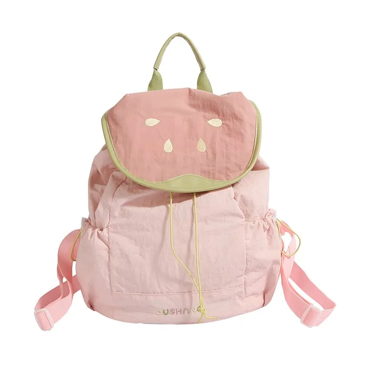 Cute Children's Backpacks Dual Shoulder Bags Cartoon Fruit Pattern Nylon Leisure School Multifunctional Backpack Cover Style display picture 4