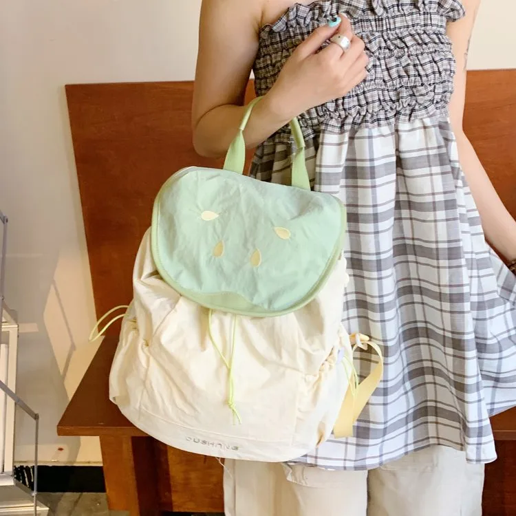 Cute Children's Backpacks Dual Shoulder Bags Cartoon Fruit Pattern Nylon Leisure School Multifunctional Backpack Cover Style display picture 22