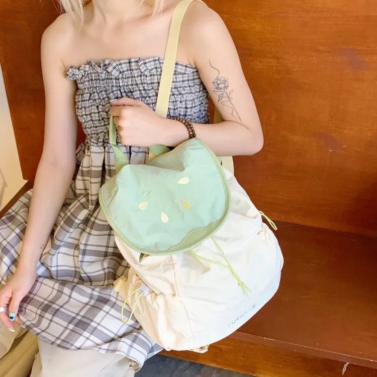 Cute Children's Backpacks Dual Shoulder Bags Cartoon Fruit Pattern Nylon Leisure School Multifunctional Backpack Cover Style display picture 13