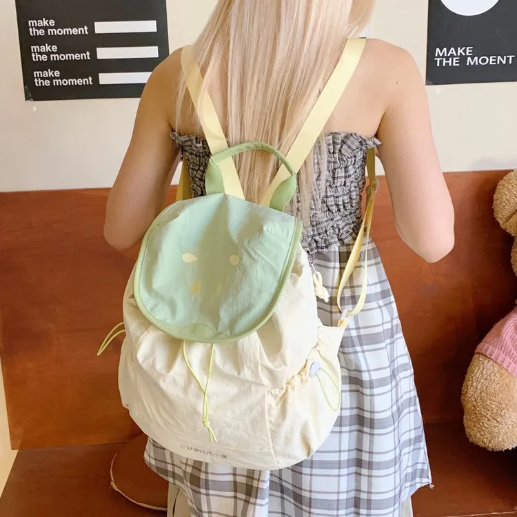 Cute Children's Backpacks Dual Shoulder Bags Cartoon Fruit Pattern Nylon Leisure School Multifunctional Backpack Cover Style display picture 21
