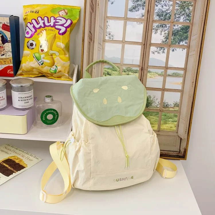 Cute Children's Backpacks Dual Shoulder Bags Cartoon Fruit Pattern Nylon Leisure School Multifunctional Backpack Cover Style display picture 27