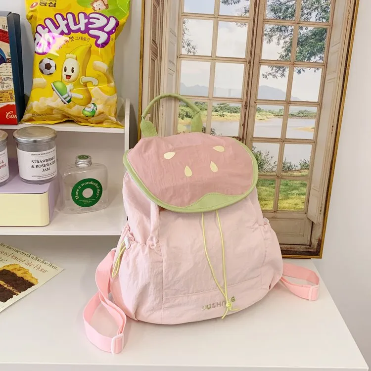 Cute Children's Backpacks Dual Shoulder Bags Cartoon Fruit Pattern Nylon Leisure School Multifunctional Backpack Cover Style display picture 30