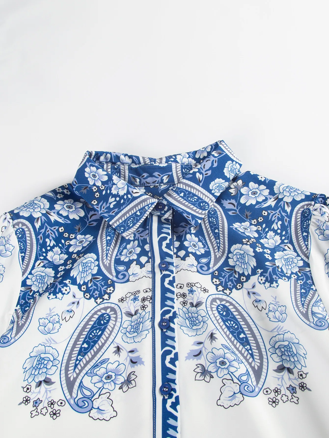 Casual Fashion Women's Long-Sleeved Blouse Collar Printed Top Versatile Spring And Autumn New  Style Polyester Fabric display picture 6
