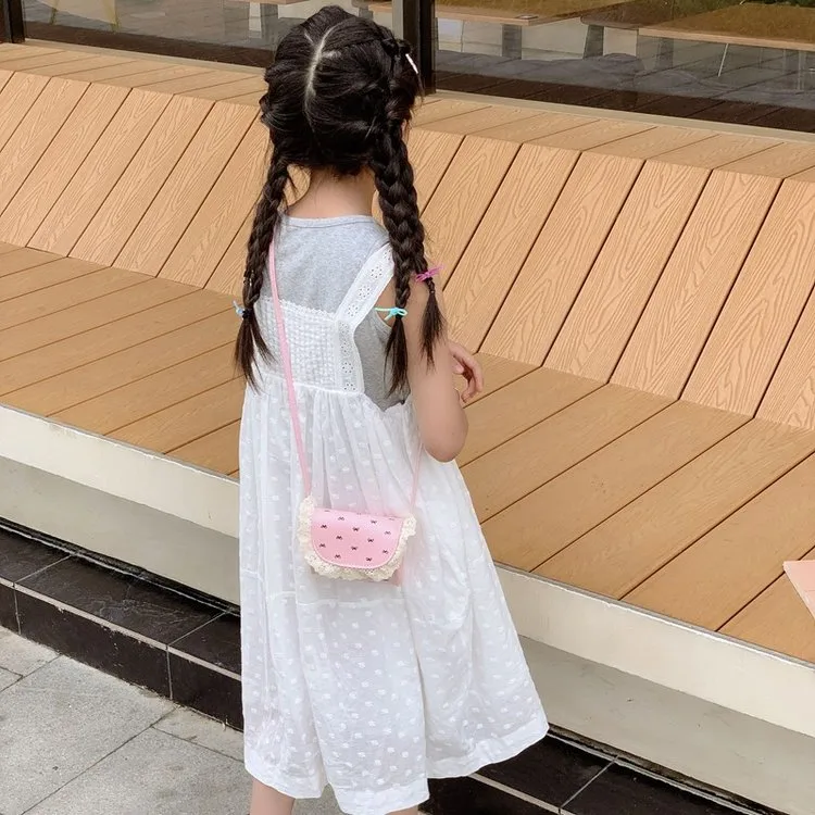 Kid'S Pu Leather Bow Knot Cute Square Flip Cover Shoulder Bag display picture 20