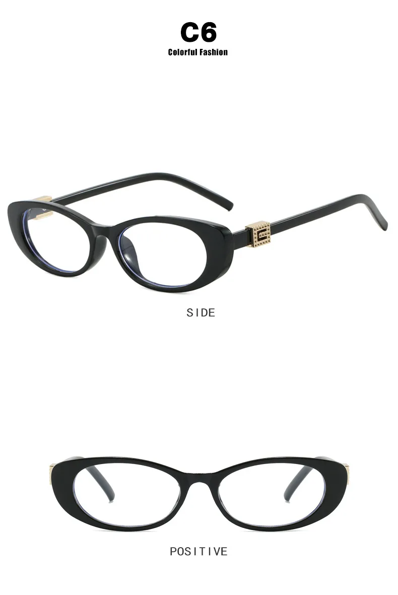 Elegant Oval Sunglasses Women's Small Frame UV Protection Sun Protection Women's Fashion Travel Round Face Full Rim Glasses display picture 14