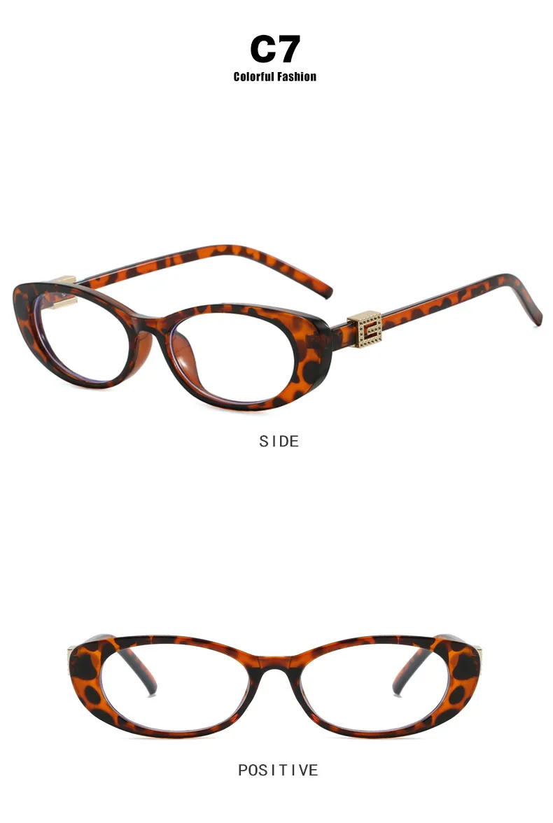 Elegant Oval Sunglasses Women's Small Frame UV Protection Sun Protection Women's Fashion Travel Round Face Full Rim Glasses display picture 15