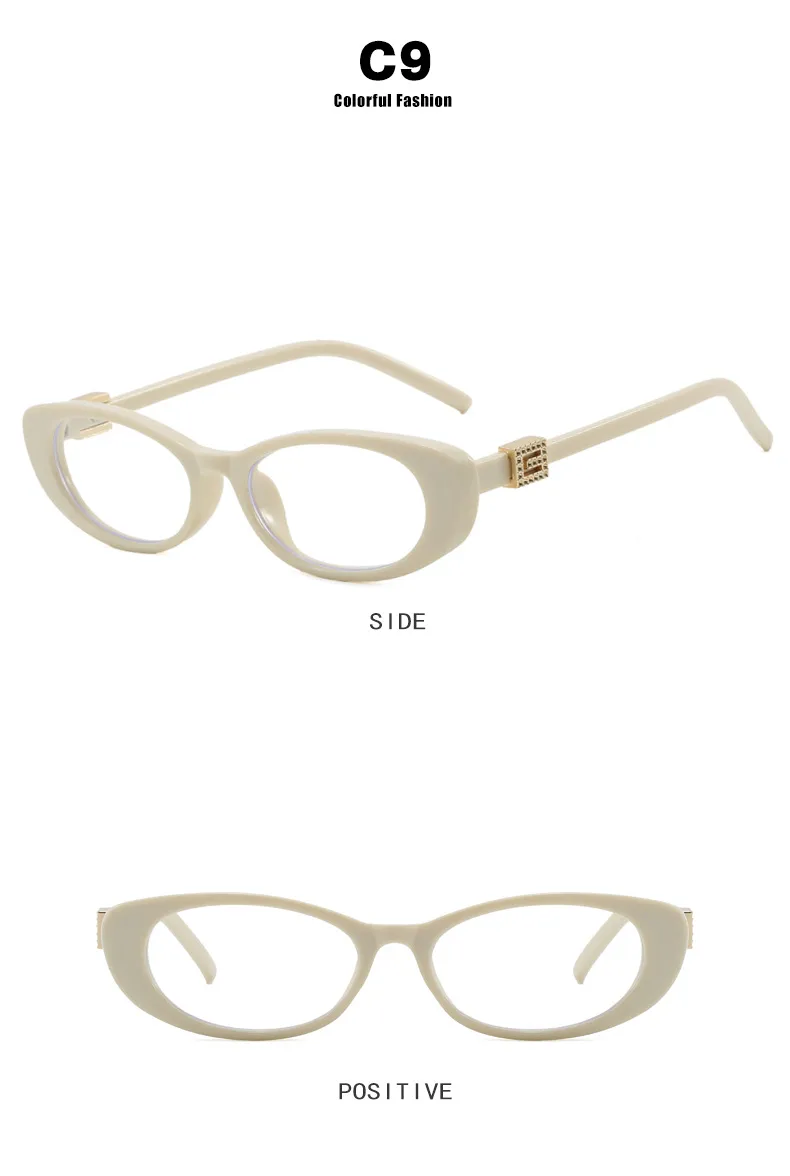 Elegant Oval Sunglasses Women's Small Frame UV Protection Sun Protection Women's Fashion Travel Round Face Full Rim Glasses display picture 17