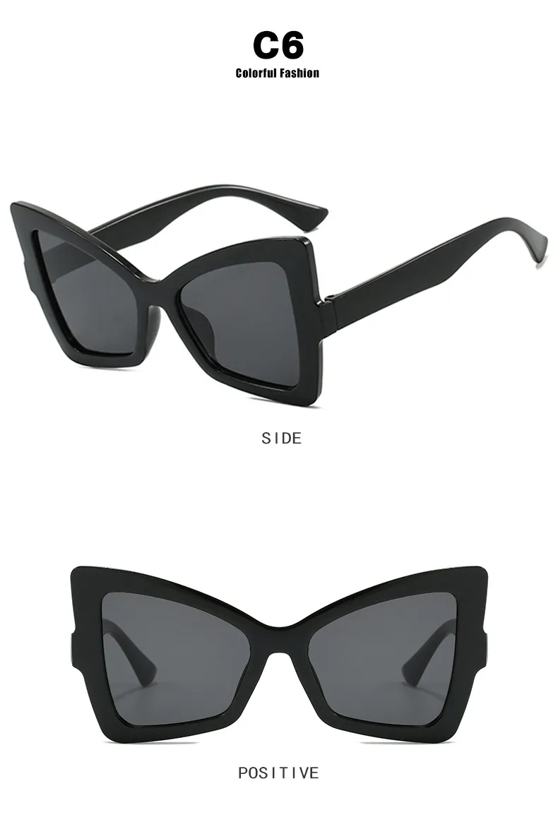 Butterfly Frame Full Rim Glasses Anti-Blue Light Plain Lens Large Frame Color Matching Design Elegant Versatile For Adults display picture 12