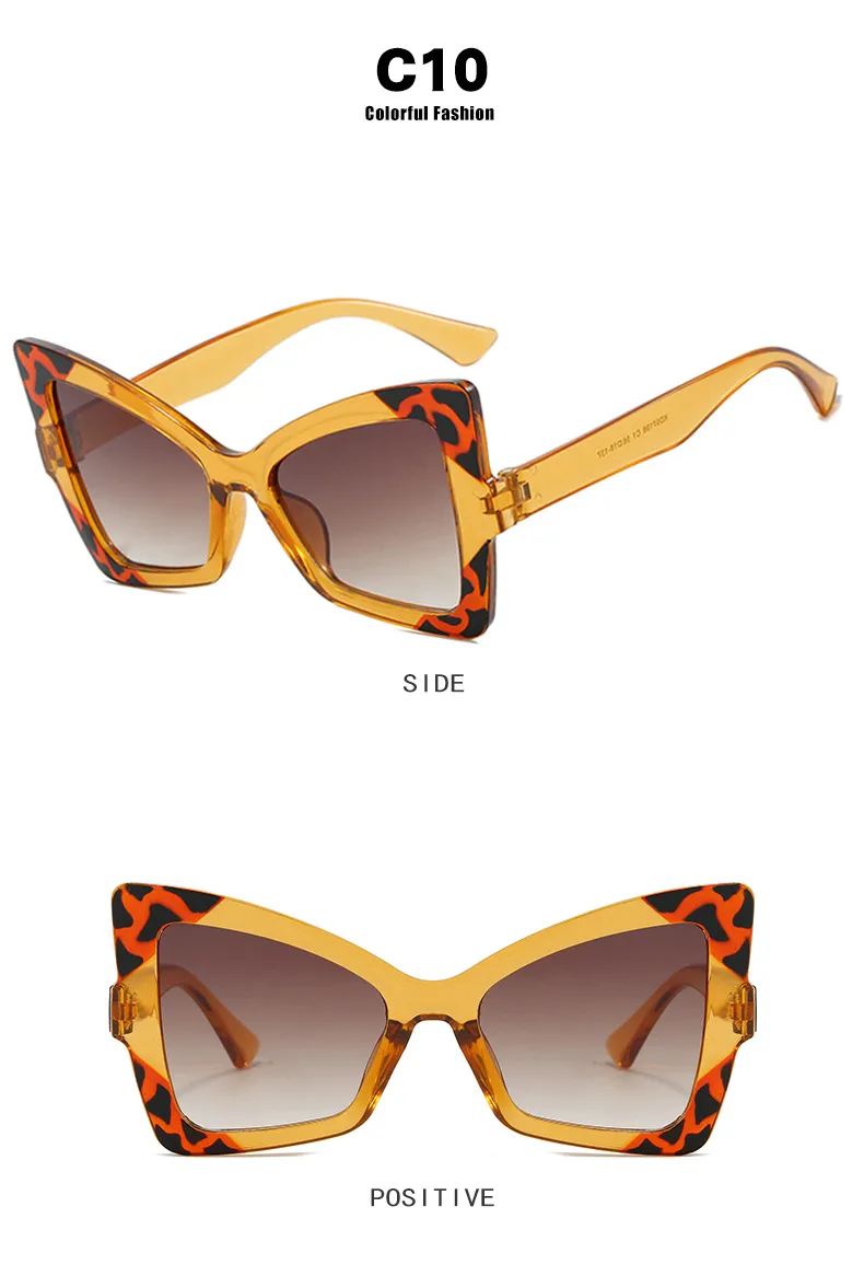 Butterfly Frame Full Rim Glasses Anti-Blue Light Plain Lens Large Frame Color Matching Design Elegant Versatile For Adults display picture 16