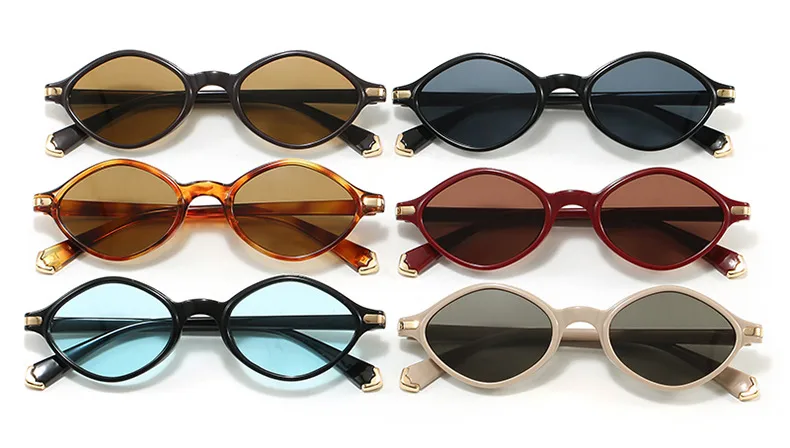 Fashion Irregular Small Frame Polarized Sunglasses Women Trend Neutral Travel And Style Protection Black Acetate Glasses display picture 5