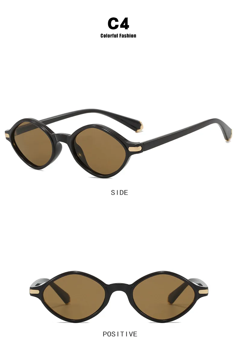Fashion Irregular Small Frame Polarized Sunglasses Women Trend Neutral Travel And Style Protection Black Acetate Glasses display picture 12