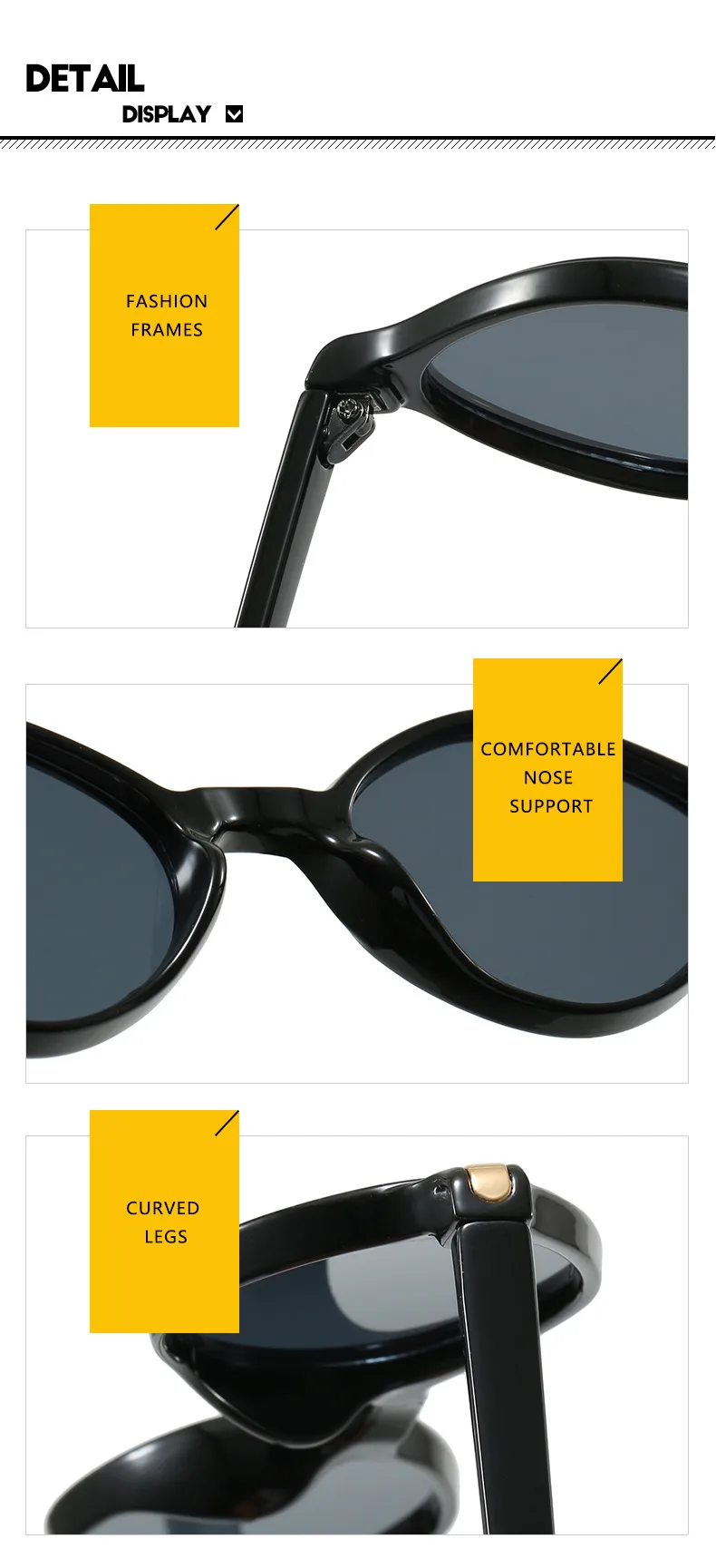 Fashion Irregular Small Frame Polarized Sunglasses Women Trend Neutral Travel And Style Protection Black Acetate Glasses display picture 15