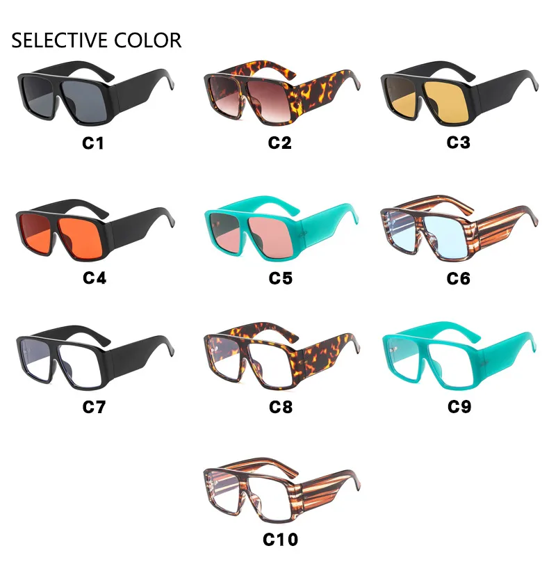 Vintage With Large Rims Square Sunglasses Women Fashion  Style Style Sunglasses Outdoor Travel Sun Protection display picture 6