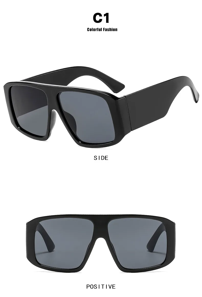 Vintage With Large Rims Square Sunglasses Women Fashion  Style Style Sunglasses Outdoor Travel Sun Protection display picture 8