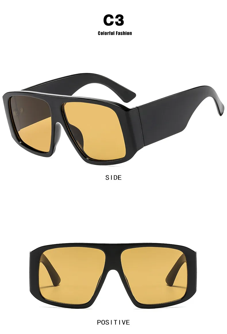 Vintage With Large Rims Square Sunglasses Women Fashion  Style Style Sunglasses Outdoor Travel Sun Protection display picture 10