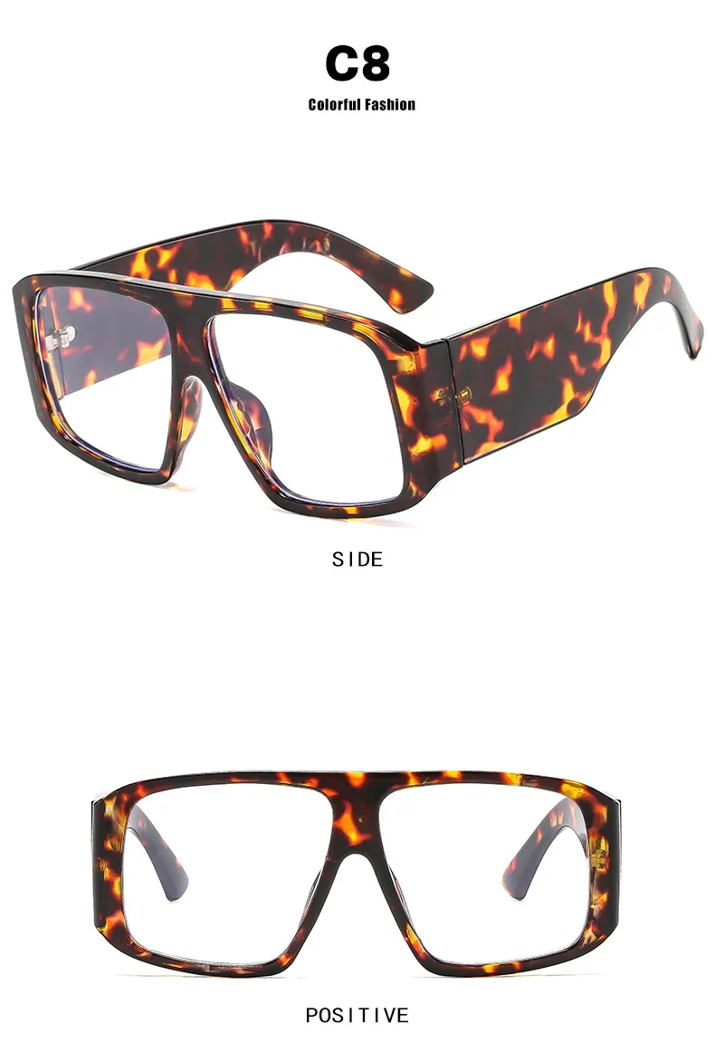 Vintage With Large Rims Square Sunglasses Women Fashion  Style Style Sunglasses Outdoor Travel Sun Protection display picture 15