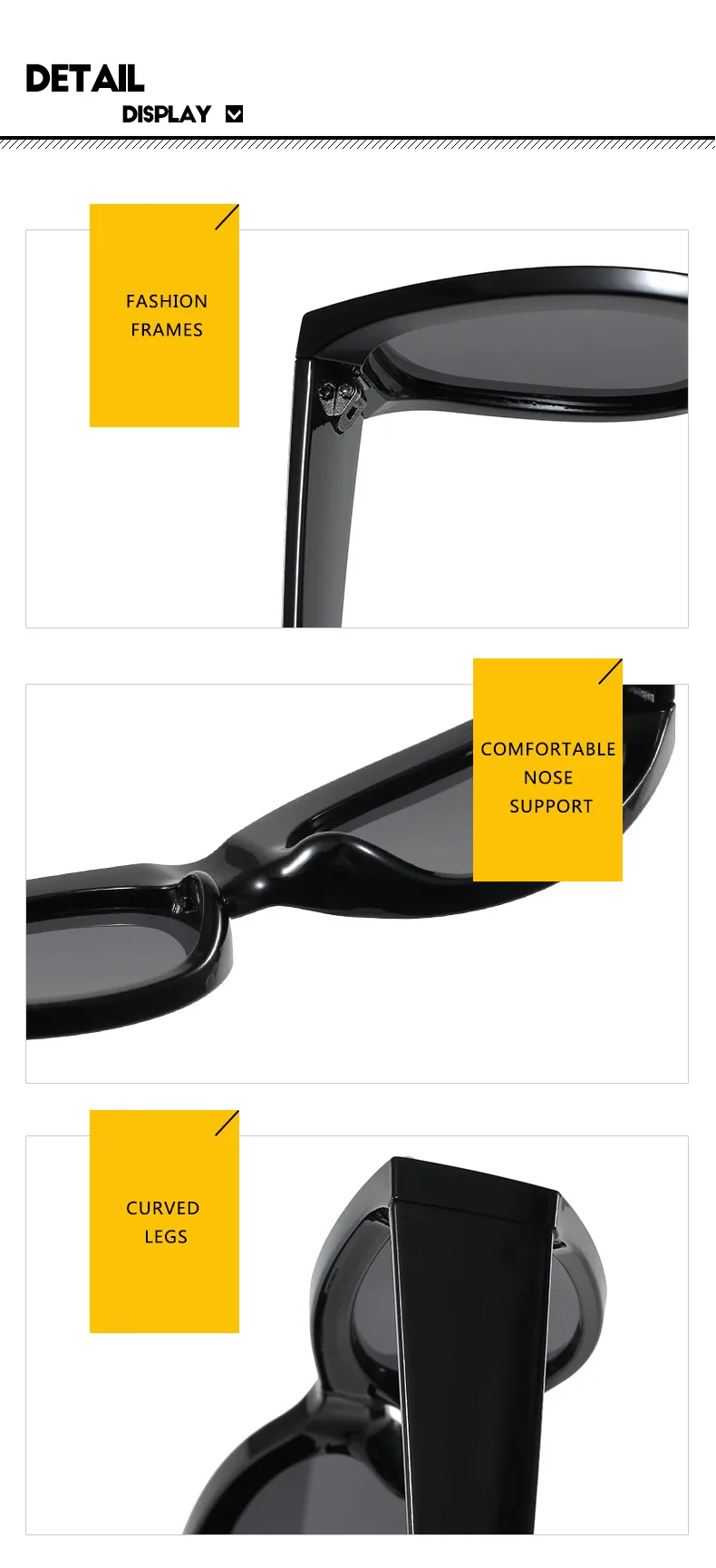 Triangle Cat-Eye Sunglasses Diamond-Embedded Fashion Sunscreen  Style High-End Sunglasses display picture 16