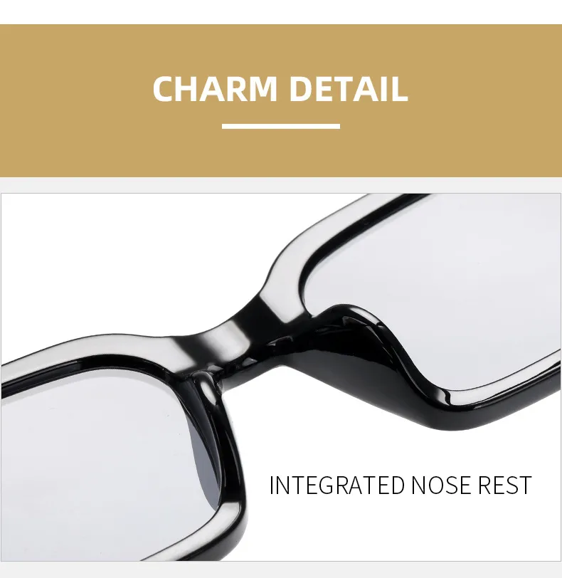 Vintage Square Frame Sunglasses Women Simple Fashion Ins Popular Style Sunglasses Travel And Street Style Sun Protection Glasses display picture 7