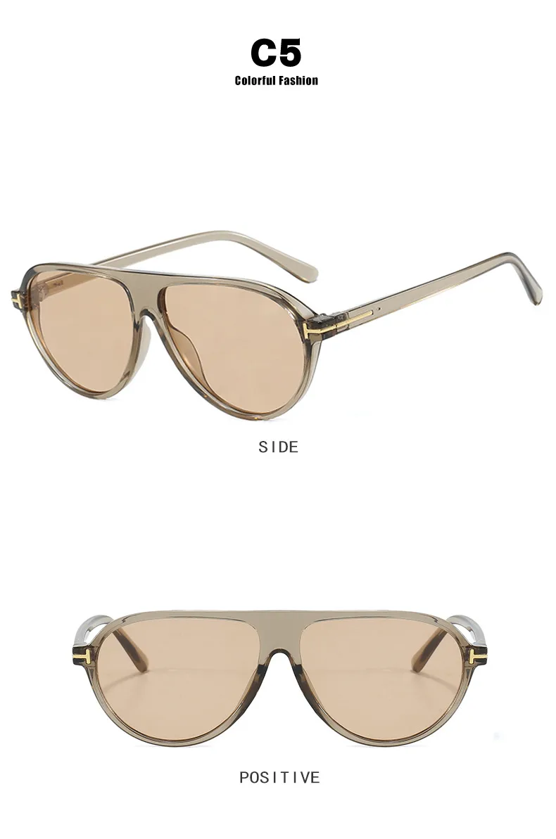 Fashion T-Type Frog Glasses Women's Sunglasses Street Style Back Buckle Sunglasses Travel Fashion Matching Sun Protection display picture 13