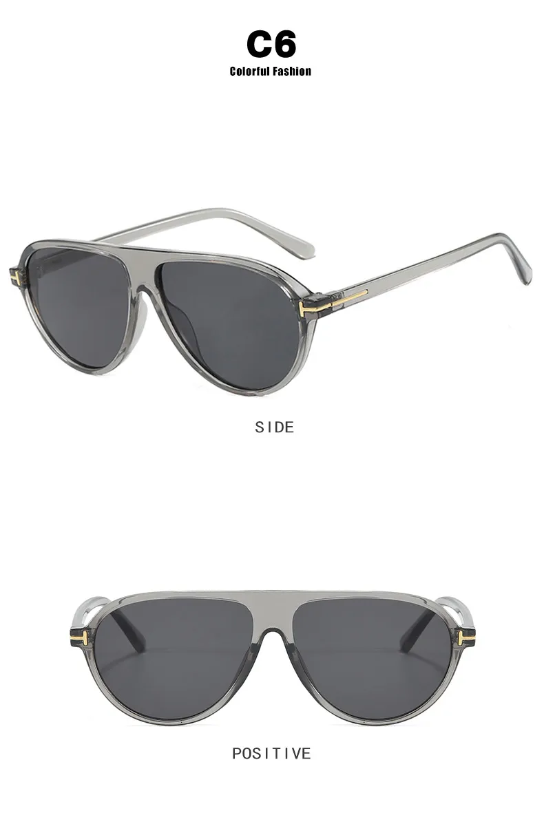 Fashion T-Type Frog Glasses Women's Sunglasses Street Style Back Buckle Sunglasses Travel Fashion Matching Sun Protection display picture 14