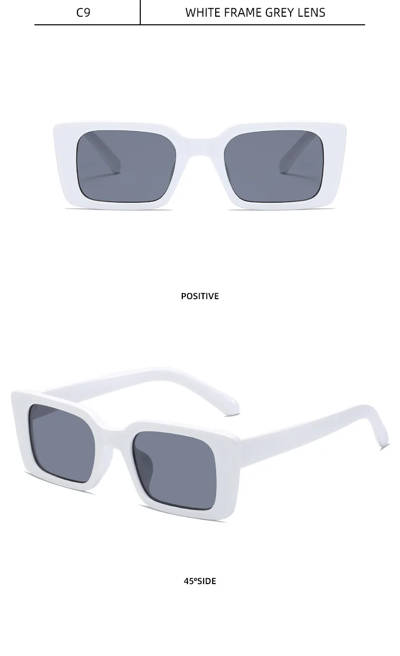 Vintage Square Frame Sunglasses Women Simple Fashion Ins Popular Style Sunglasses Travel And Street Style Sun Protection Glasses display picture 18