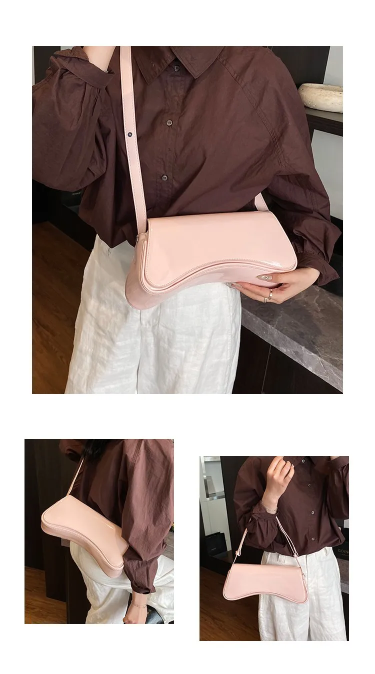 Women's Pu Leather Solid Color Streetwear Pillow Shape Flip Cover Shoulder Bag display picture 6