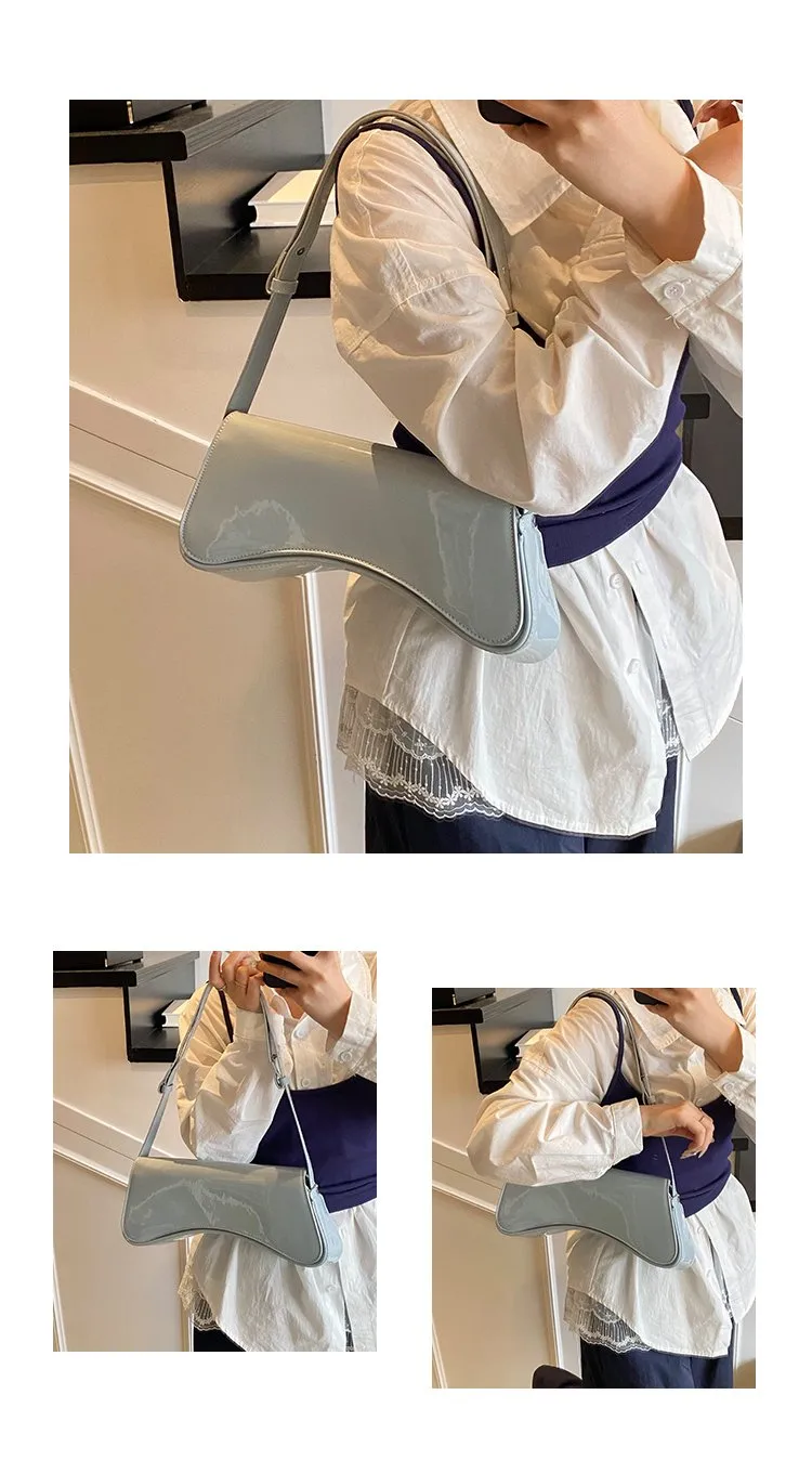 Women's Pu Leather Solid Color Streetwear Pillow Shape Flip Cover Shoulder Bag display picture 8