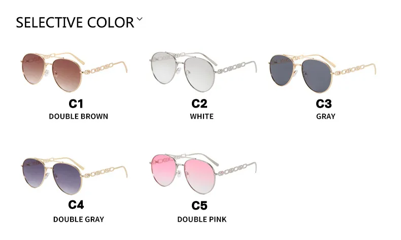 Frog-Shaped Aviator Sunglasses For Women Chain Glasses Fashion Travel UV Protection Resin Lens Brown Gold Frame Ins Style display picture 6