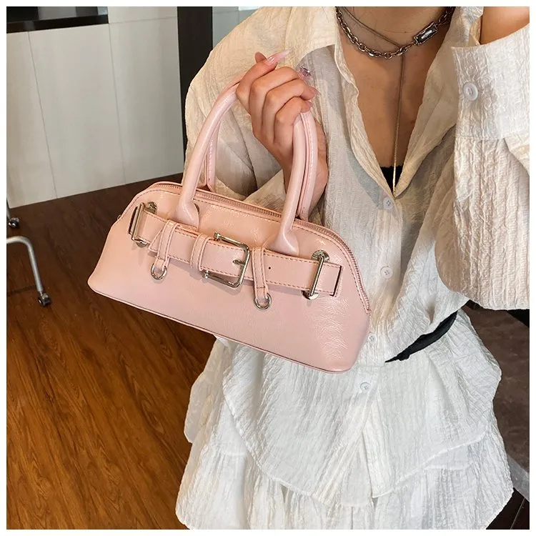 Women's Pu Leather Solid Color Streetwear Square Zipper Shoulder Bag display picture 12