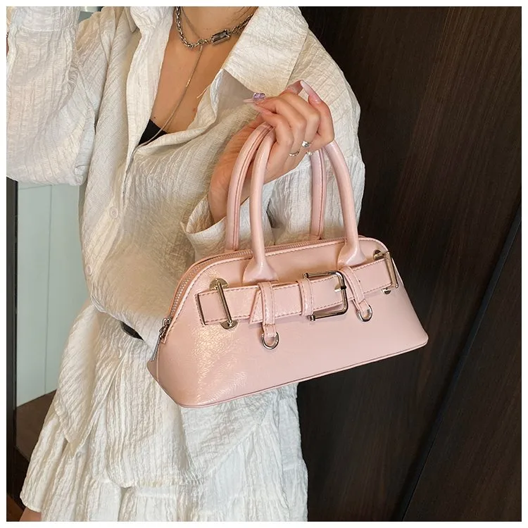 Women's Pu Leather Solid Color Streetwear Square Zipper Shoulder Bag display picture 13