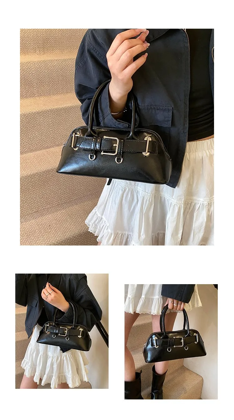 Women's Pu Leather Solid Color Streetwear Square Zipper Shoulder Bag display picture 18