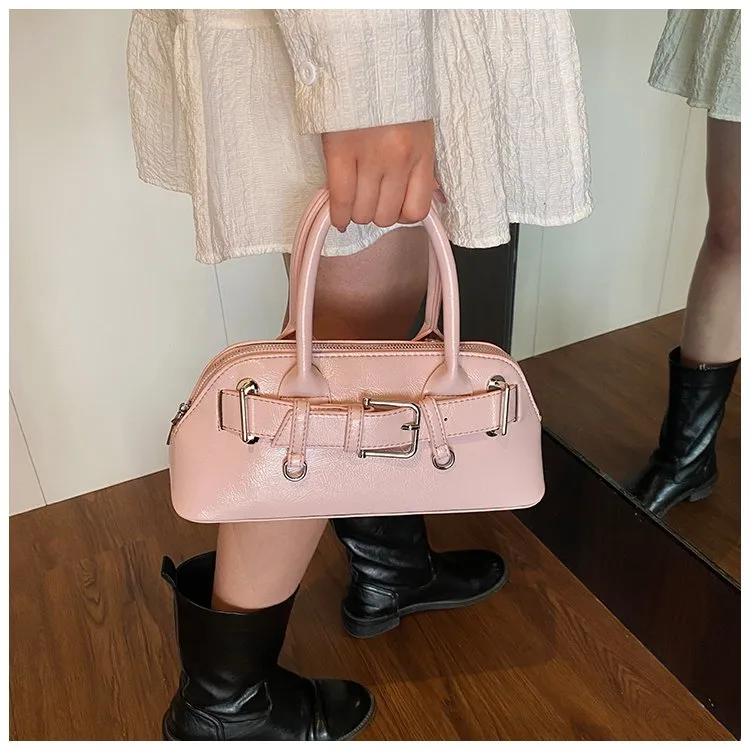 Women's Pu Leather Solid Color Streetwear Square Zipper Shoulder Bag display picture 23