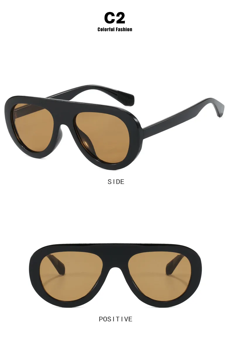 Stylish Round Frame Frog Glasses Sunglasses Personality Small Frame Classic Style Travel And Streetwear Sun Protection display picture 10