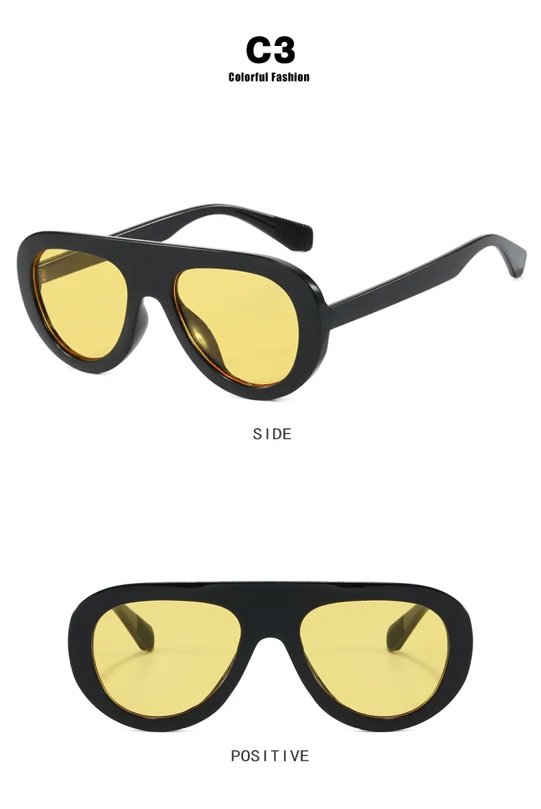 Stylish Round Frame Frog Glasses Sunglasses Personality Small Frame Classic Style Travel And Streetwear Sun Protection display picture 11